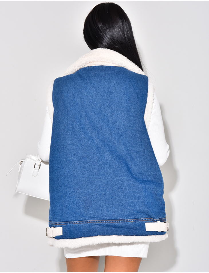 Perfect oversize en jeans fourré sans manche Perfect oversize en jeans fourré sans manche