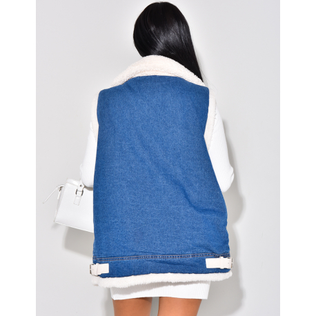 Perfect oversize en jeans fourré sans manche Perfect oversize en jeans fourré sans manche