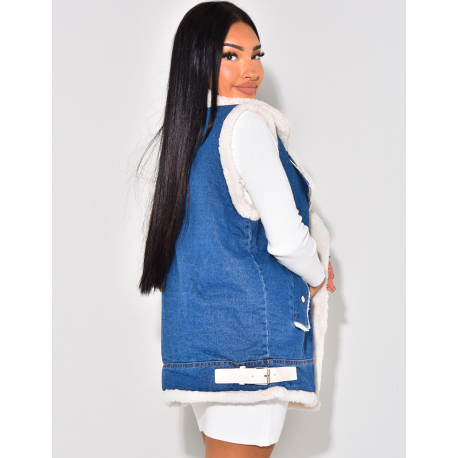 Perfect oversize en jeans fourré sans manche Perfect oversize en jeans fourré sans manche