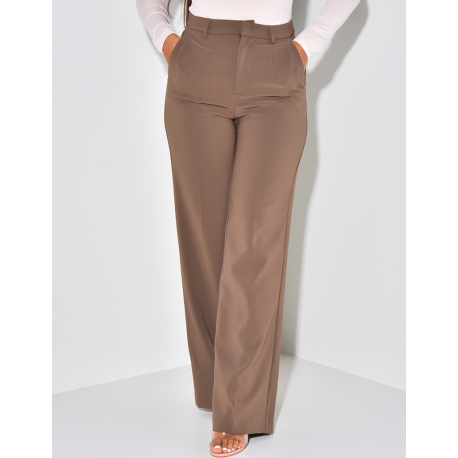 Pantalon de tailleur coupe droite