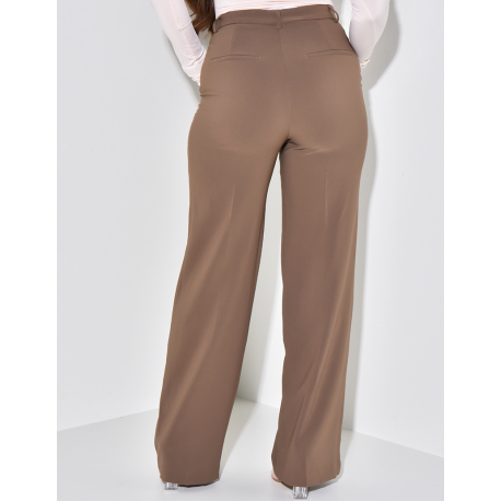 Pantalon de tailleur coupe droite