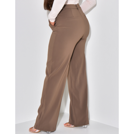 Pantalon de tailleur coupe droite
