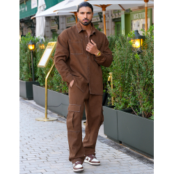 Ensemble pantalon et chemise à poches Ensemble pantalon et chemise à poches