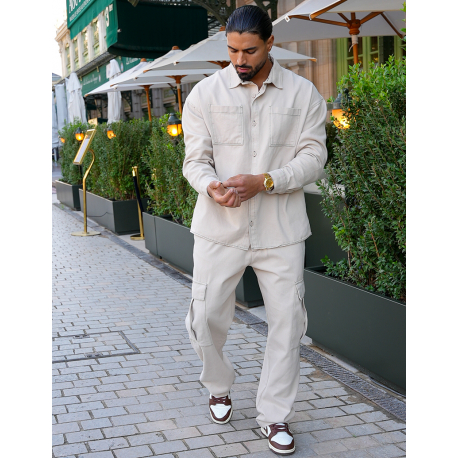 Ensemble pantalon et chemise à poches Ensemble pantalon et chemise à poches