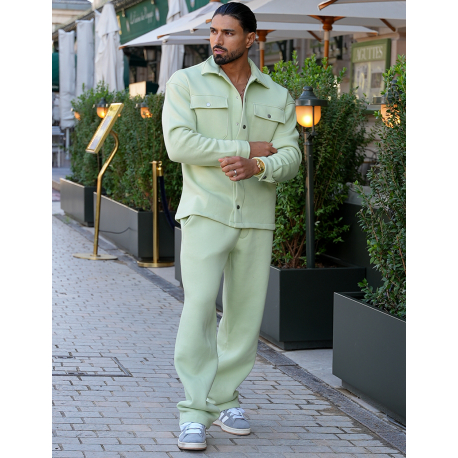 Ensemble molletonné pantalon et chemise à poches Ensemble molletonné pantalon et chemise à poches