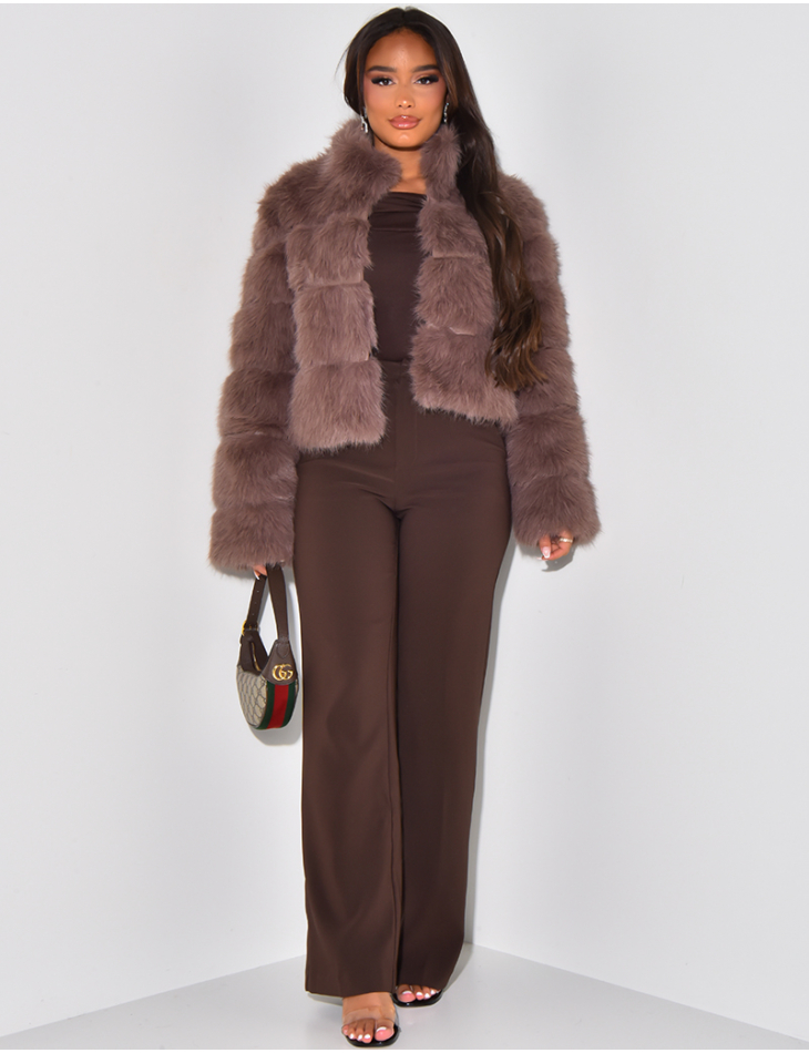 Faux fur short jacket uk hotsell