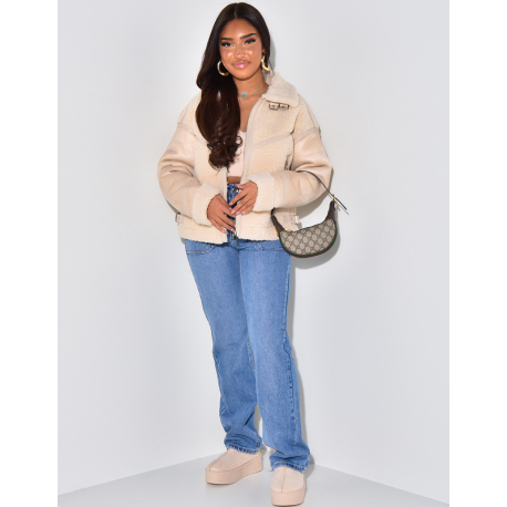 Fliegerjacke aus Schafsfell   Fliegerjacke aus Schafsfell