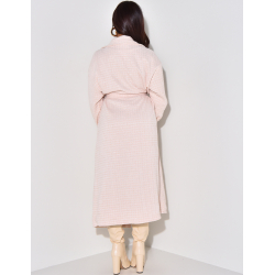 Manteau long en tweed à nouer Manteau long en tweed à nouer