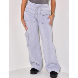 Fleece-Jogginghose mit Cargotaschen