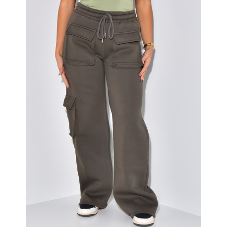 Fleece-Jogginghose mit Cargotaschen Fleece-Jogginghose mit Cargotaschen