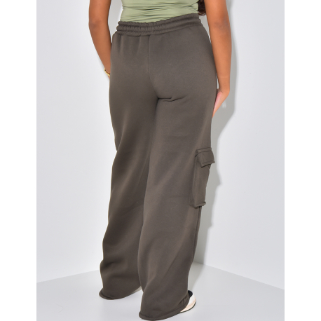 Fleece-Jogginghose mit Cargotaschen Fleece-Jogginghose mit Cargotaschen