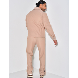 Ensemble plissé pantalon et veste zippée Ensemble plissé pantalon et veste zippée