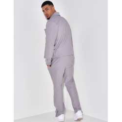 Ensemble plissé pantalon et veste zippée