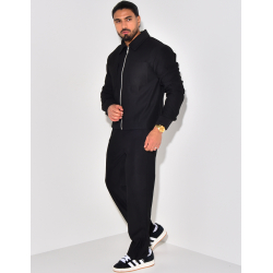 Ensemble plissé pantalon et veste zippée Ensemble plissé pantalon et veste zippée