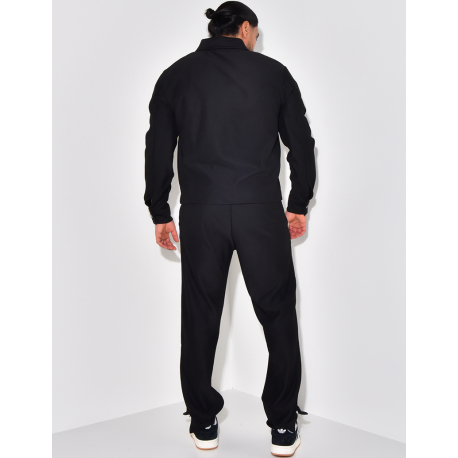Ensemble plissé pantalon et veste zippée Ensemble plissé pantalon et veste zippée