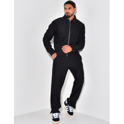 Ensemble plissé pantalon et veste zippée Ensemble plissé pantalon et veste zippée