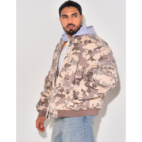 Bombers camouflage à capuche amovible Bombers camouflage à capuche amovible
