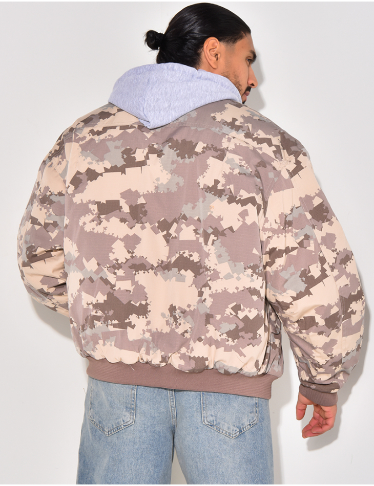 Bombers camouflage à capuche amovible Bombers camouflage à capuche amovible