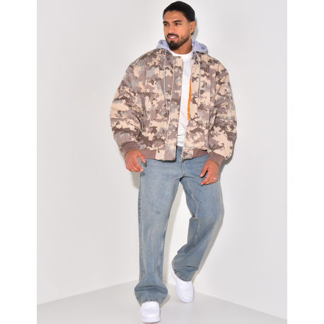 Bombers camouflage à capuche amovible Bombers camouflage à capuche amovible