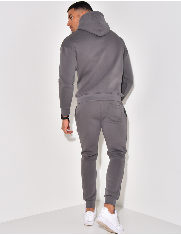 Ensemble sweat à capuche et pantalon uni