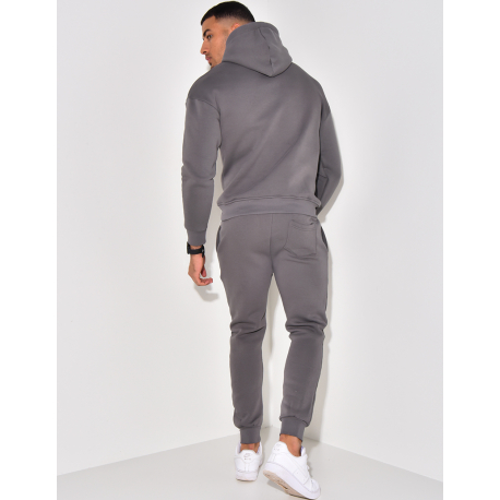Ensemble sweat à capuche et pantalon uni