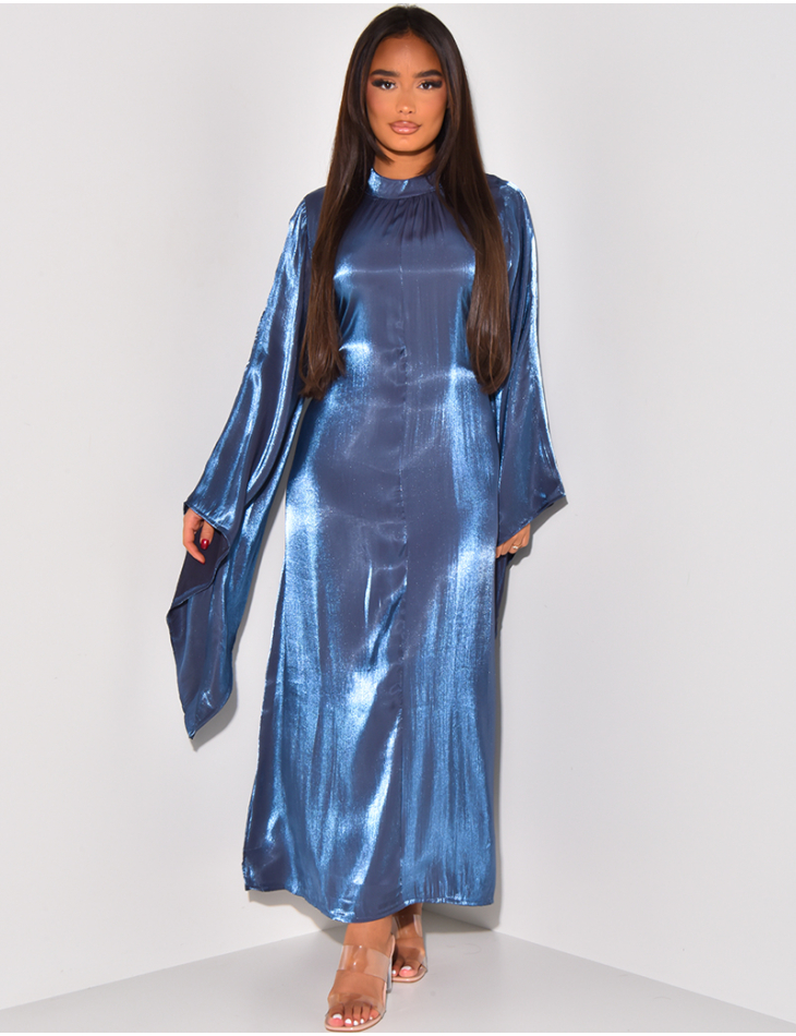 Robe longue à nouer brillante