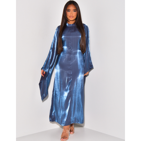 Robe longue à nouer brillante