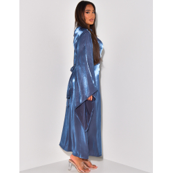 Robe longue à nouer brillante