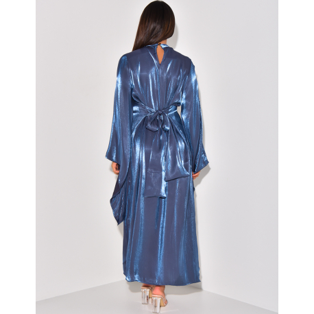 Robe longue à nouer brillante