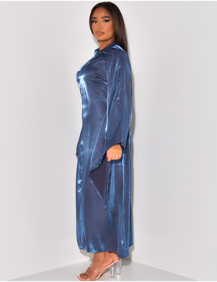 Robe longue à nouer brillante