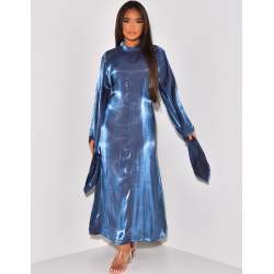 Robe longue à nouer brillante