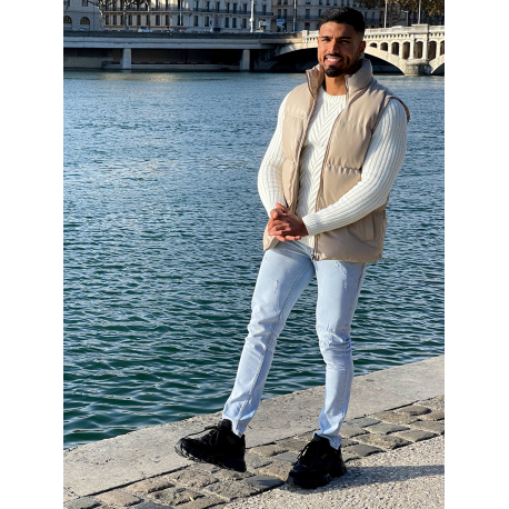Doudoune sans manches en simili Doudoune sans manches en simili