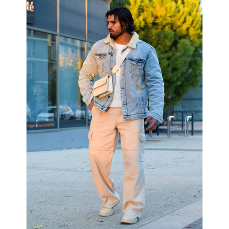 Veste en jean destroy homme online