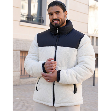 Veste matelassée bi-matière Veste matelassée bi-matière
