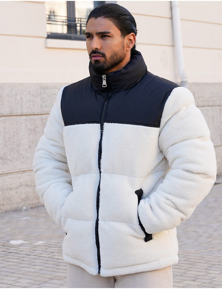 Veste matelassée bi-matière Veste matelassée bi-matière
