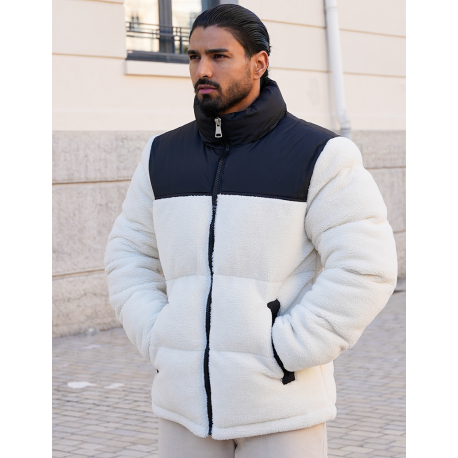 Veste matelassée bi-matière Veste matelassée bi-matière