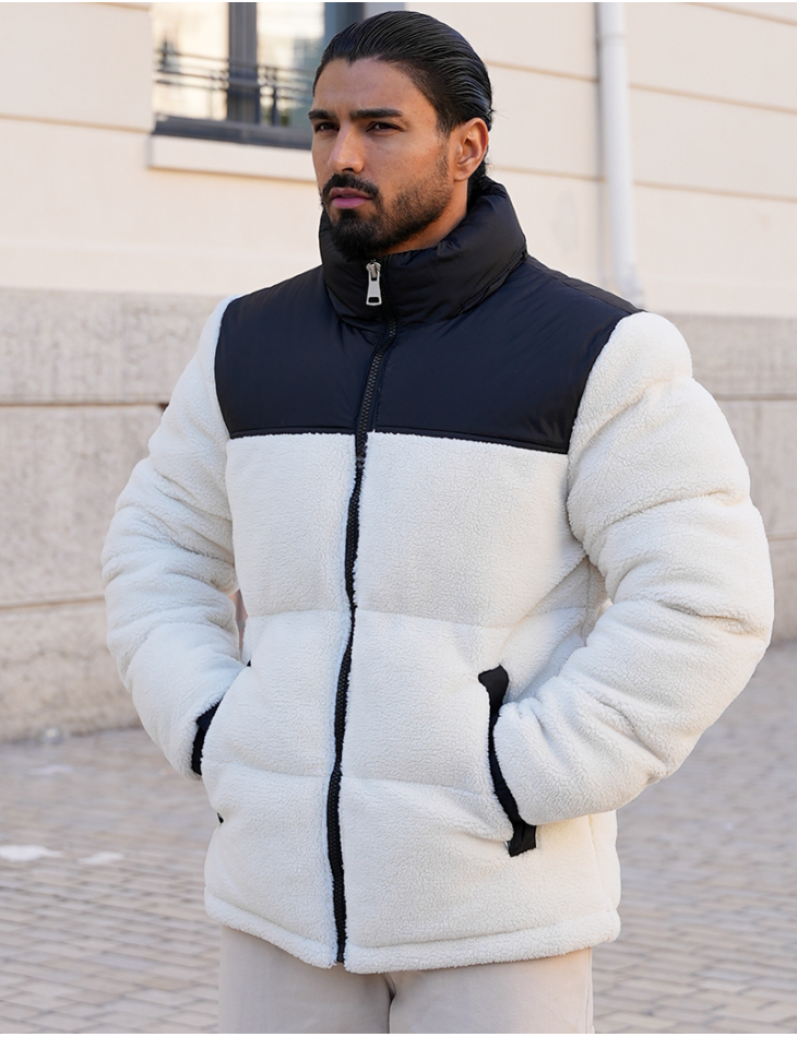 Veste matelassée bi-matière Veste matelassée bi-matière