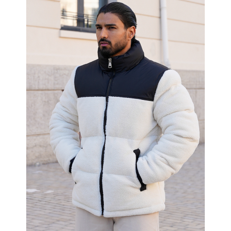 Veste matelassée bi-matière Veste matelassée bi-matière