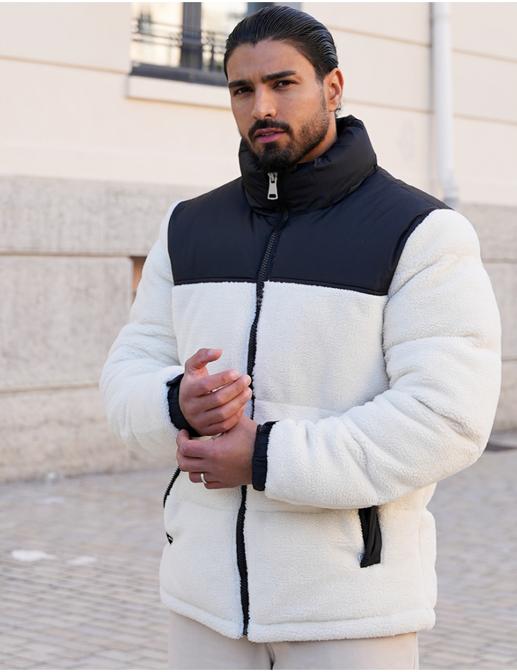 Veste matelassée bi-matière Veste matelassée bi-matière