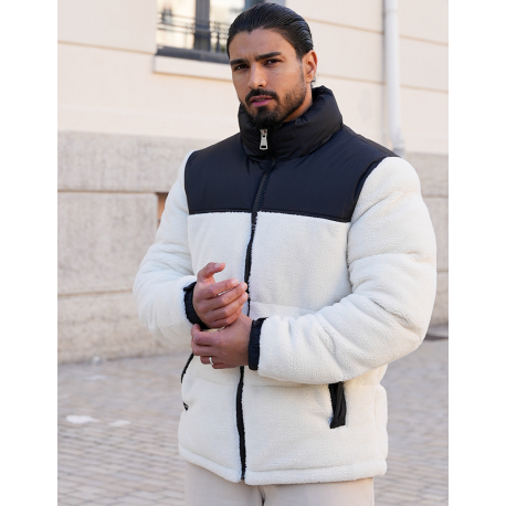 Veste matelassée bi-matière Veste matelassée bi-matière