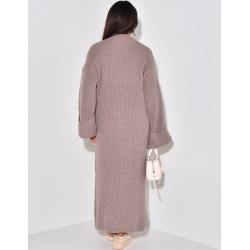 Robe en laine à manches retroussées Robe en laine à manches retroussées