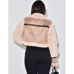 Short faux fur aviator jacket Short faux fur aviator jacket