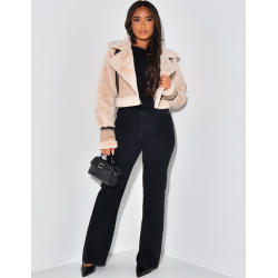 Short faux fur aviator jacket Short faux fur aviator jacket