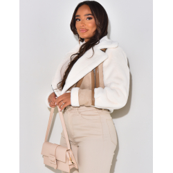 Short faux fur aviator jacket Short faux fur aviator jacket