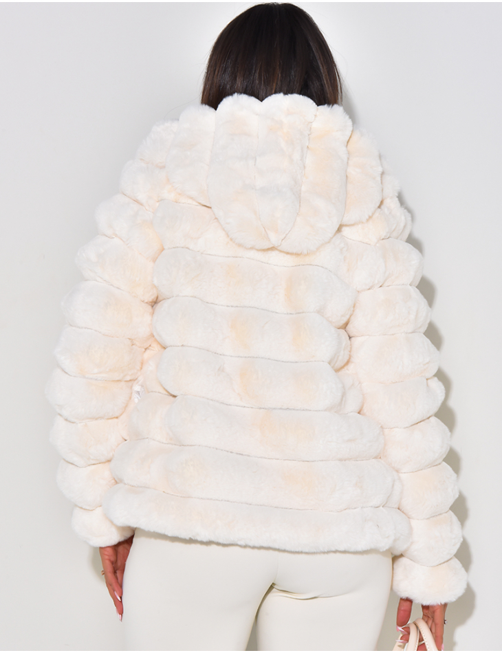 Faux hooded jacket deals