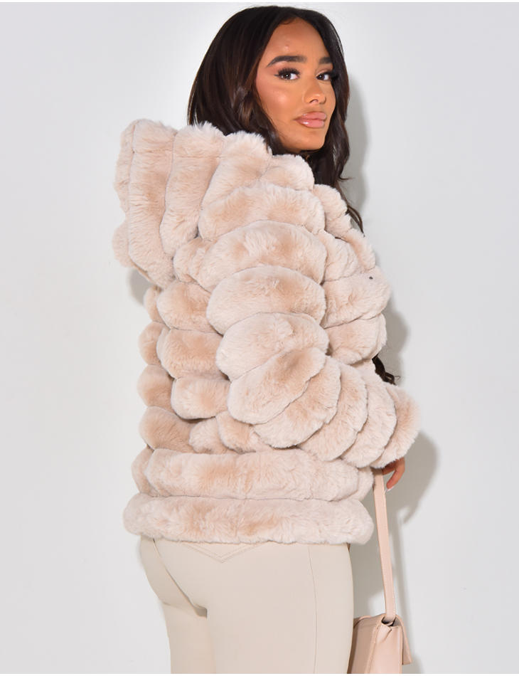 Faux fur fringe jacket on sale