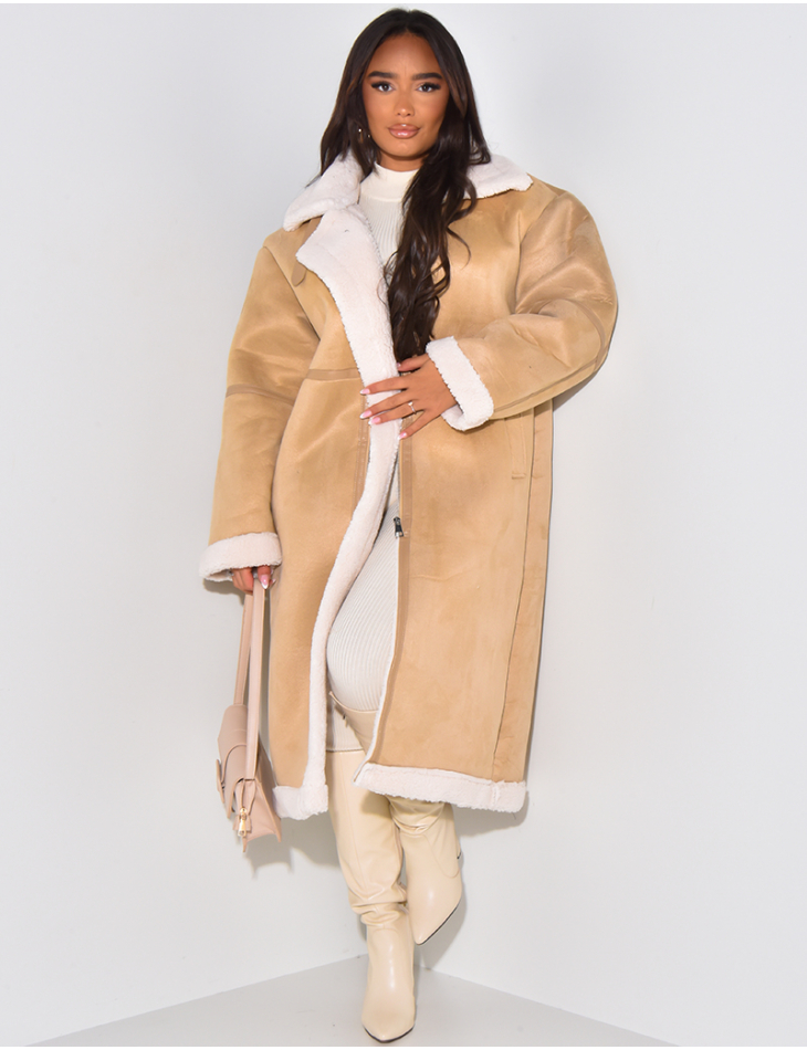 Coat with sheepskin lining hotsell