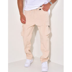 Pantalon à poches et fermeture éclaire aux chevilles Pantalon à poches et fermeture éclaire aux chevilles