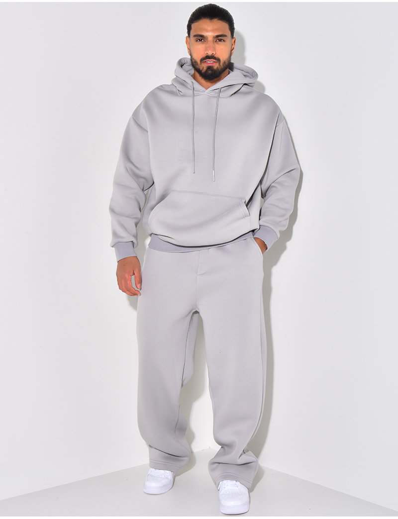 Grey Jogging Large Homme Wide Leg Jogger Survetement Large Homme