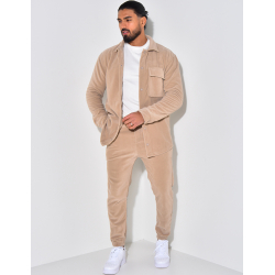 Ensemble en velours pantalon et chemise Ensemble en velours pantalon et chemise